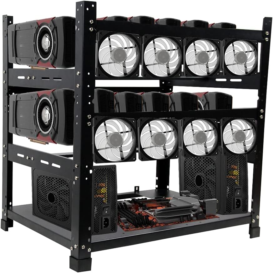 3 Layers Open Mining Frame for 12 GPU Server Rack S72057