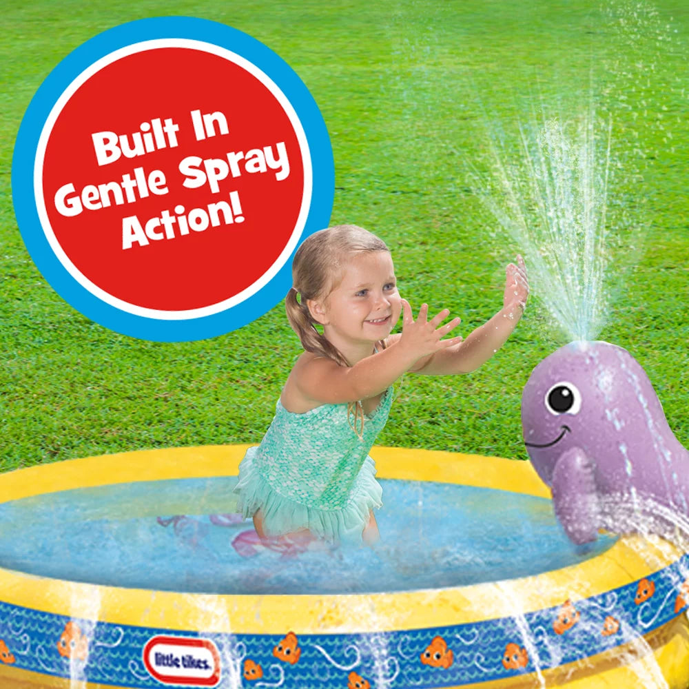 Round Splash Pool with Whale Sprinkler and Spray Mat Z729