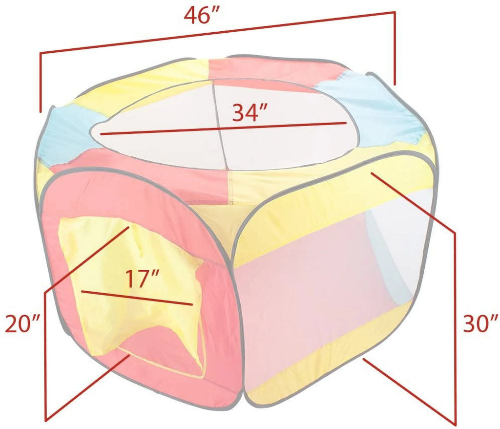 6-Sided Ball Pit Play Tent for Kids J899292