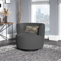 Graphite Gray Upholstered Swivel Accent Chair S452