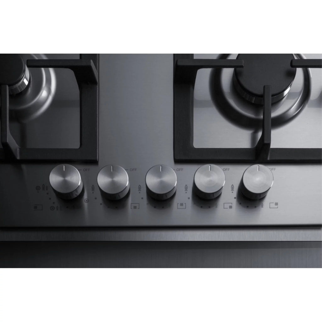 36" Stainless Steel 5-Burner Gas Cooktop with Cast Iron Grates X24536