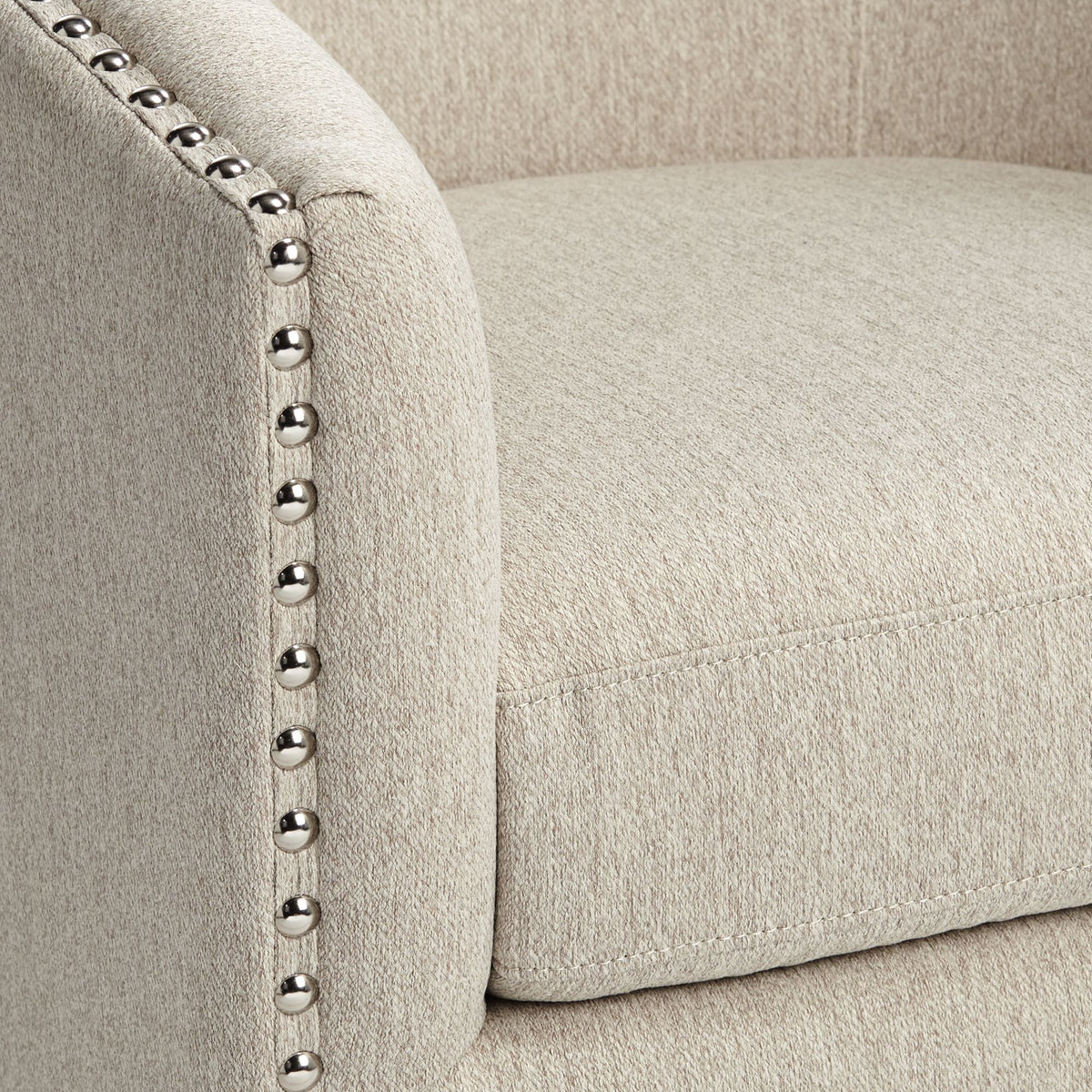 Oatmeal Swivel Accent Chair C6117