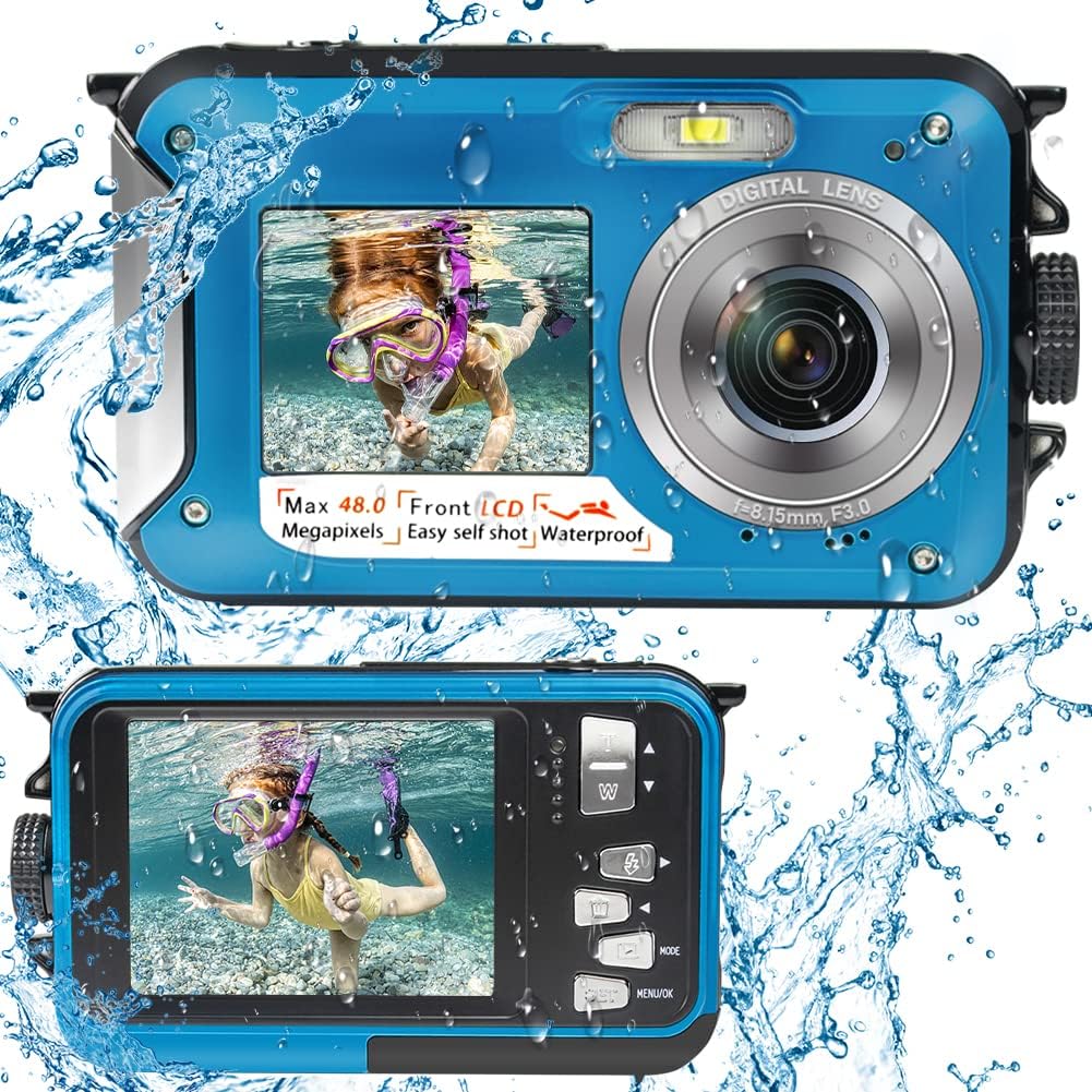 2.7K 48MP Waterproof Underwater Camera Dual Screen 16X Zoom U954