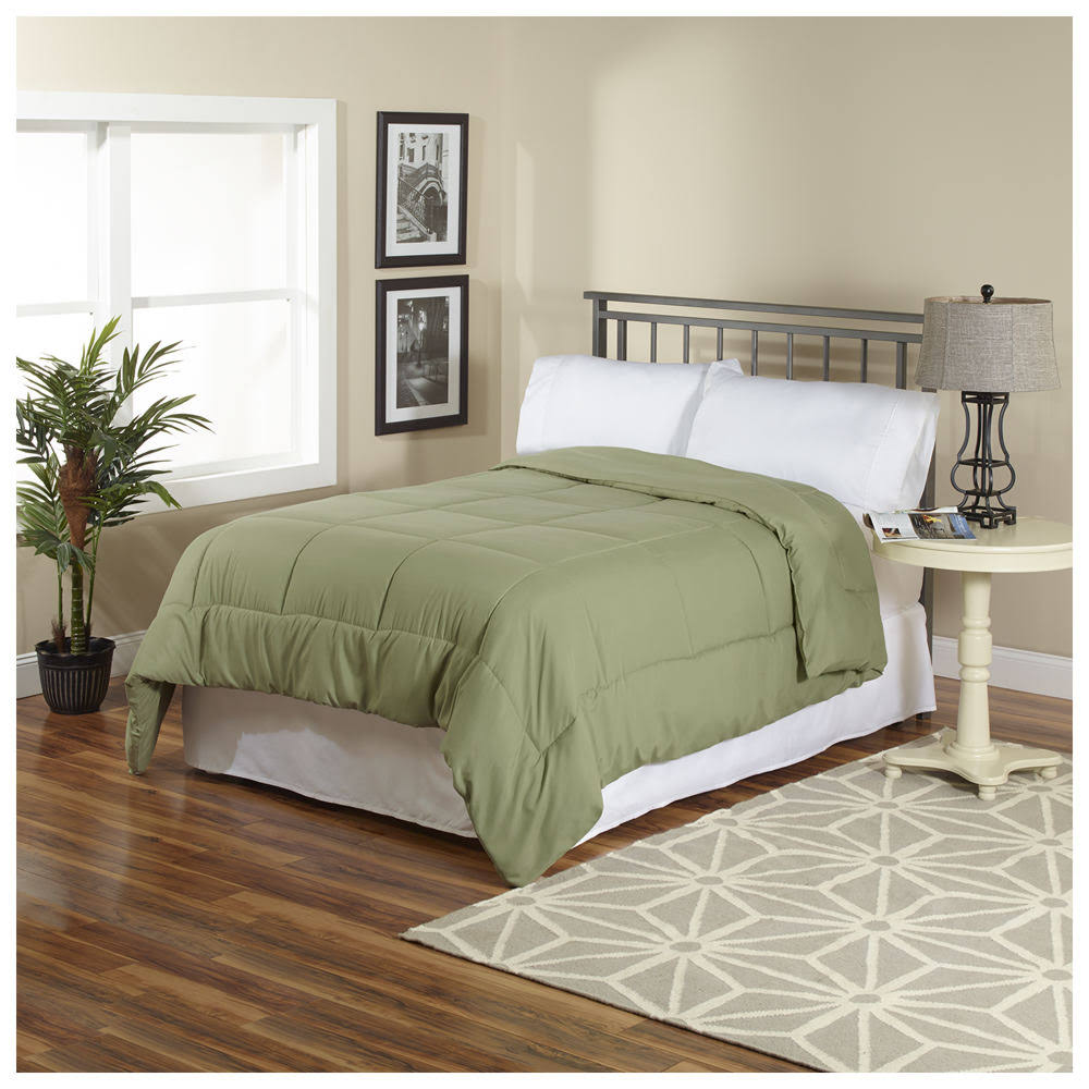 Double-Fill Down Alternative Comforter Full Sage V57544
