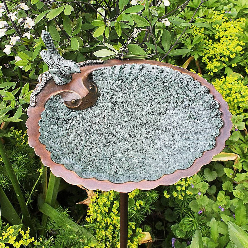 Scallop Shell Birdbath with Stand K51042