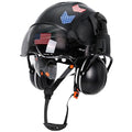 Vented Hard Hat with Double Visor and Chin Straps O143772