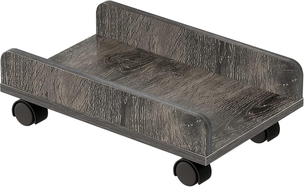 Rustic Brown CPU Stand Cart with 4 Caster Wheels N2072