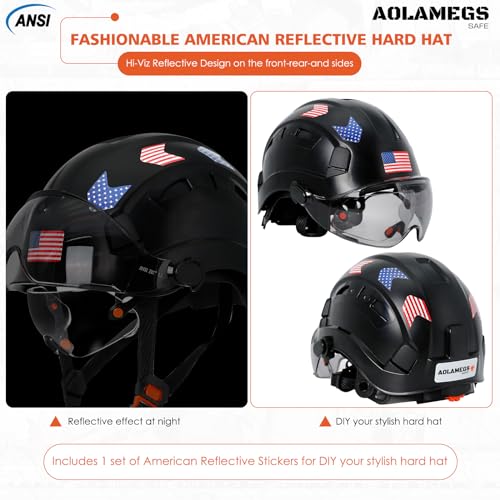 Vented Hard Hat with Double Visor and Chin Straps O143772