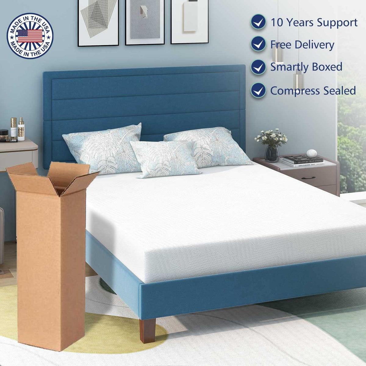 6" Full Memory Foam Medium-Firm Mattress in a Box N66790