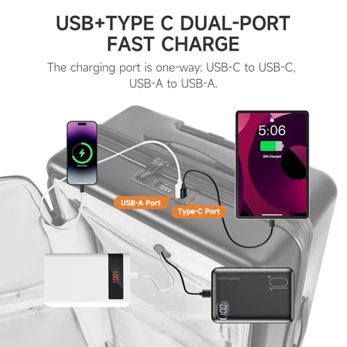 20 Inch Expandable Softside Suitcase with USB Port & TSA Lock Z7010