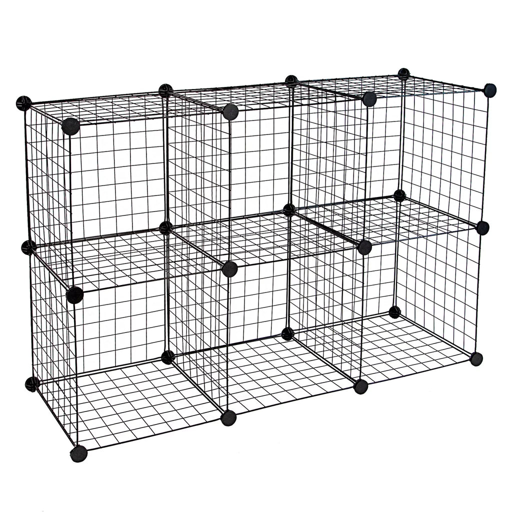 Wire Storage Cubes 6-Cube Metal Organizer 15 lb Weight Capacity K6425