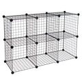 Wire Storage Cubes 6-Cube Metal Organizer 15 lb Weight Capacity K6425