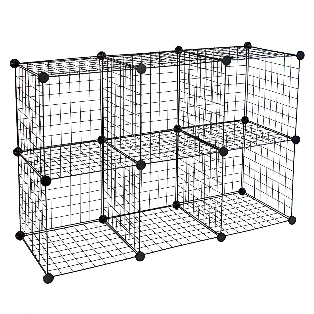 Wire Storage Cubes 6-Cube Metal Organizer 15 lb Weight Capacity K6425