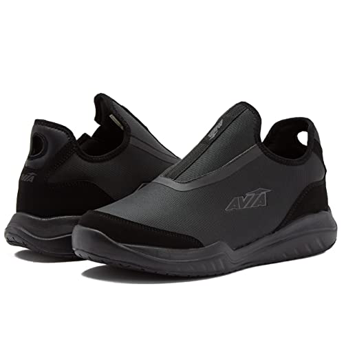 Black Slip Resistant Slip On Shoes A74984