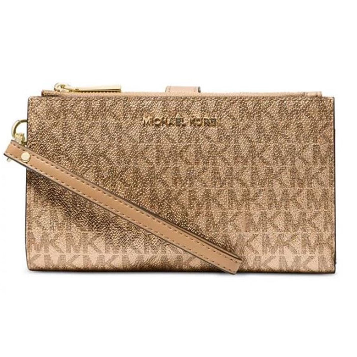 Camel Double Zip Wristlet L965108