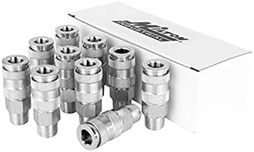 3/8" MNPT High Flow Steel Quick-Connect Coupler, Box of 10 C81763