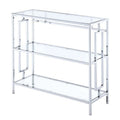 Chrome 3 Tier Glass Bookcase L399793