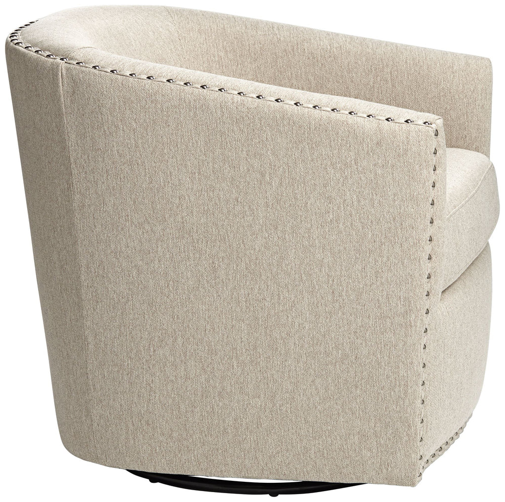 Oatmeal Swivel Accent Chair C6117