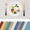 Cotton Linen Blend Placemats Set of 6 J397