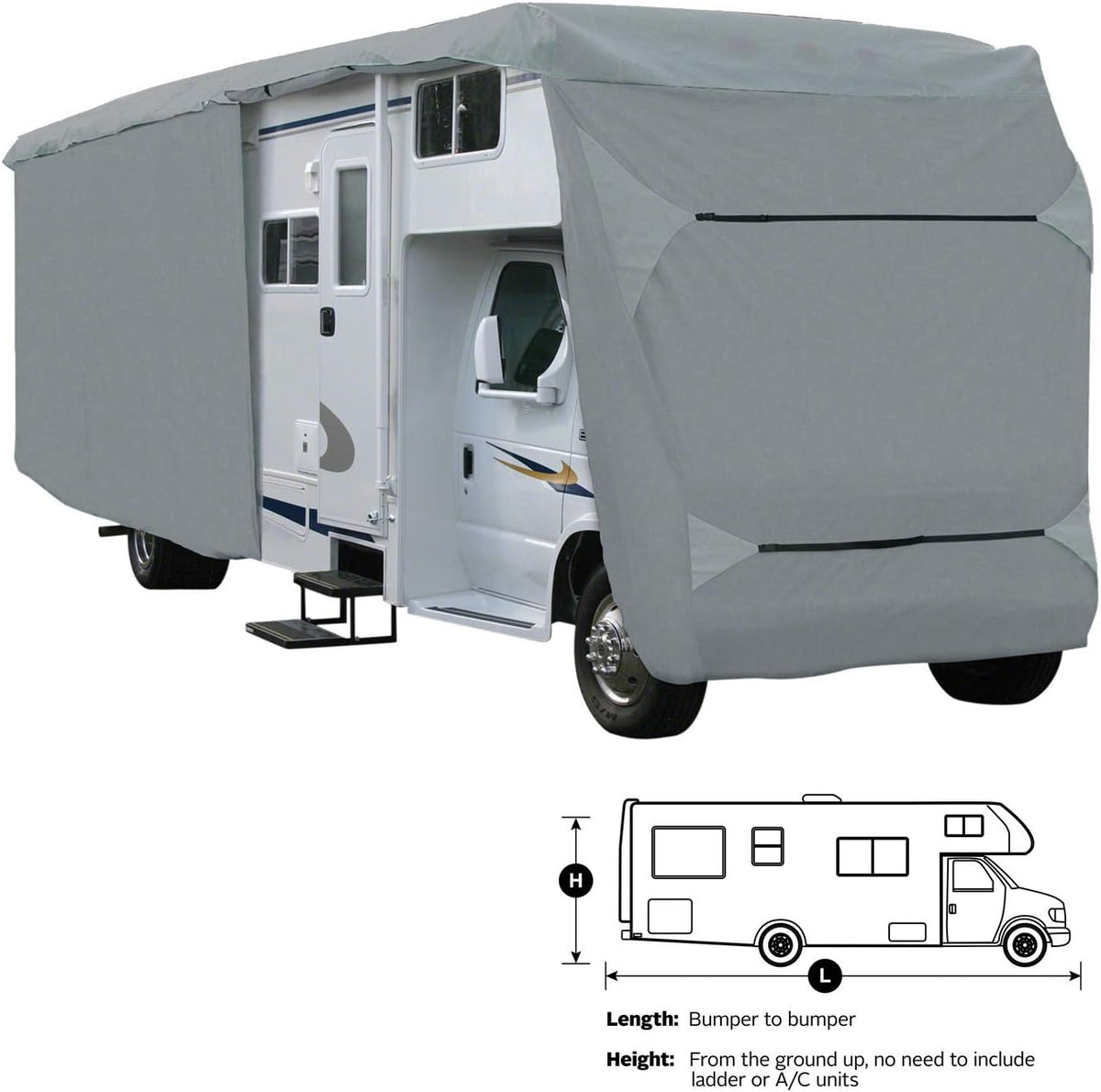 Camper Cover Fits 20' 21' 22' 23'L Zipper Access L914