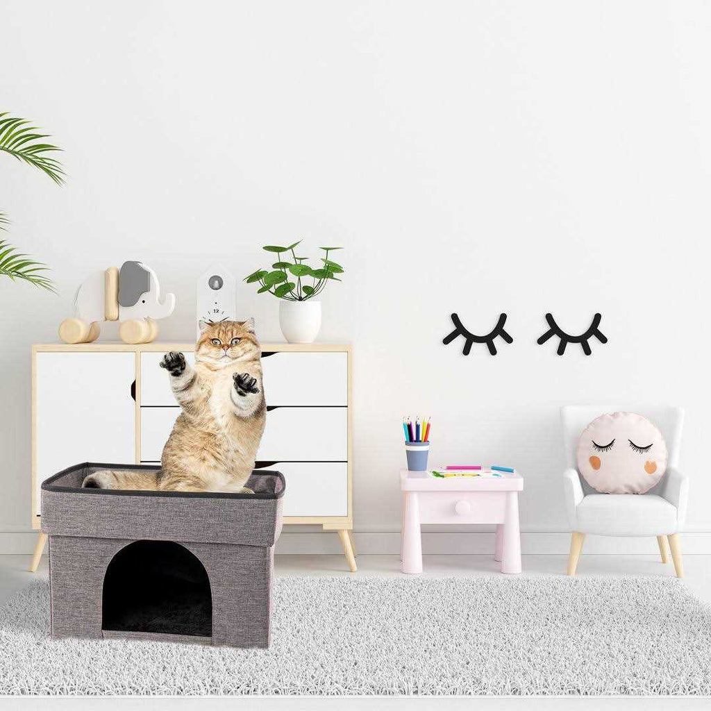 2-Tier Collapsible Cat Cave Y9695