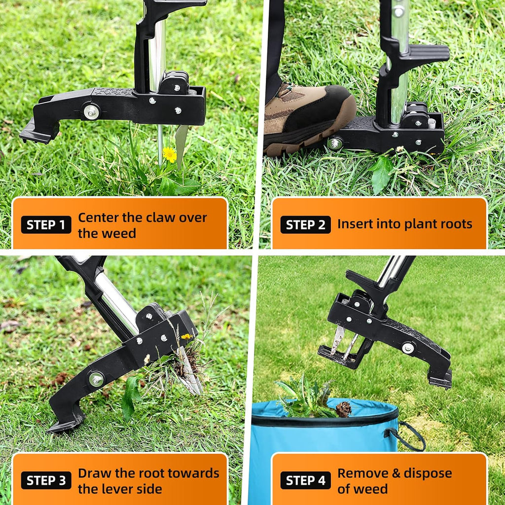 39.3" Long Handle Stainless Steel Weed Puller Tool G118