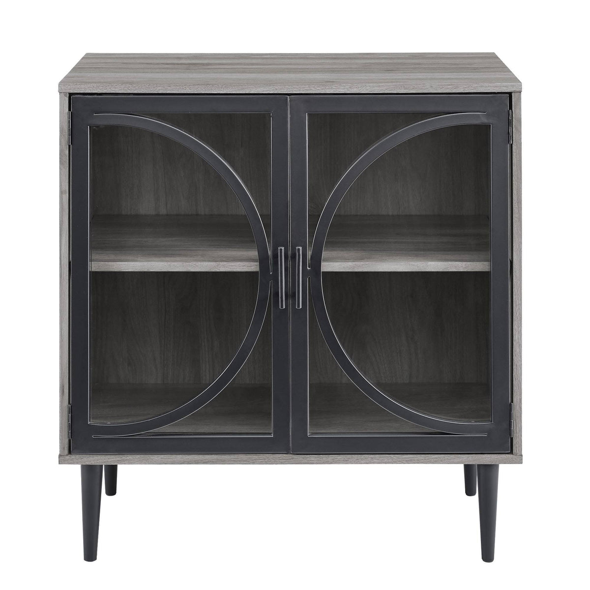 Metal and Glass Door Accent Console R989