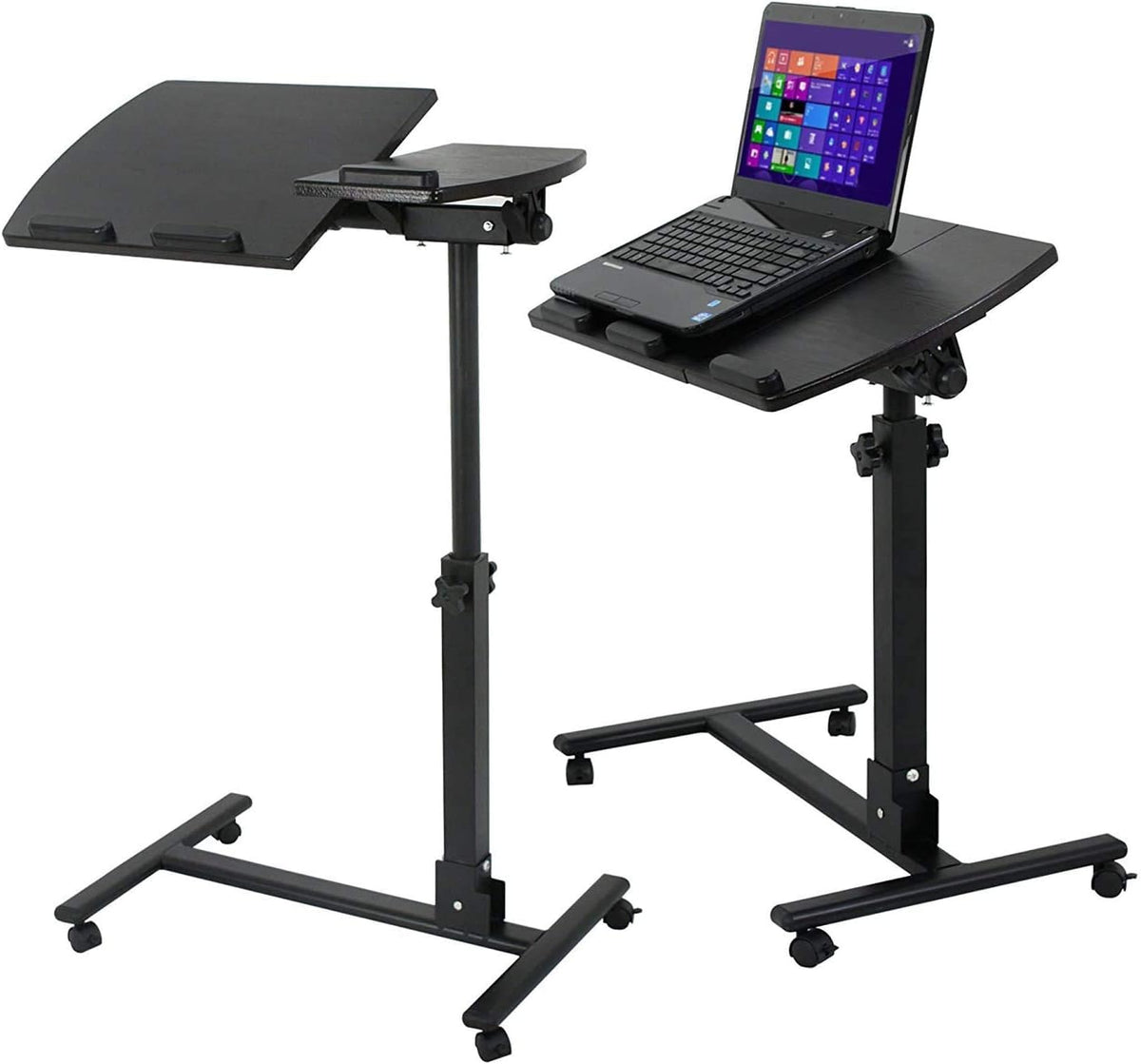 Adjustable Rolling Laptop Stand Desk Cart Z315883