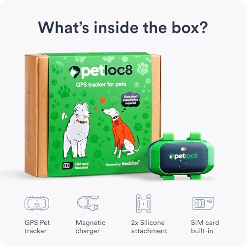 GPS Tracker Collar with App, Waterproof, 4-Month Subscription Included R826