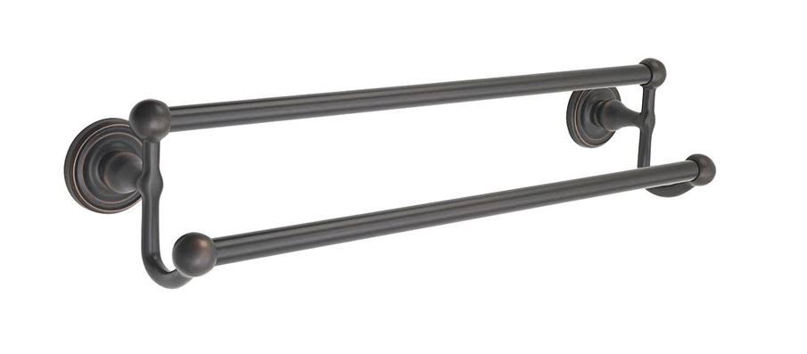 Brass Double Towel Bar 24x22 Pewter Z61370