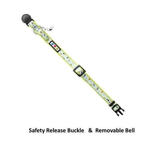 Cat Collar with Safety Buckle and Removable Bell E83079