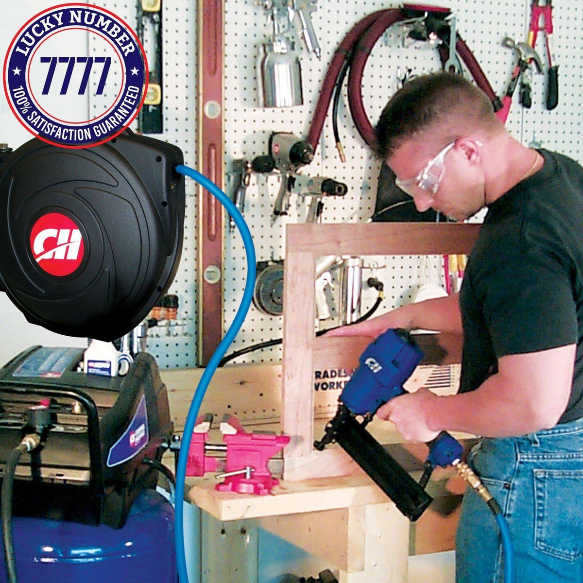 Retractable Hose Reel, 50 ft Air Hose S73911