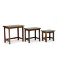 Acacia Wood Nesting Coffee Table, 3 Piece, Walnut J9034