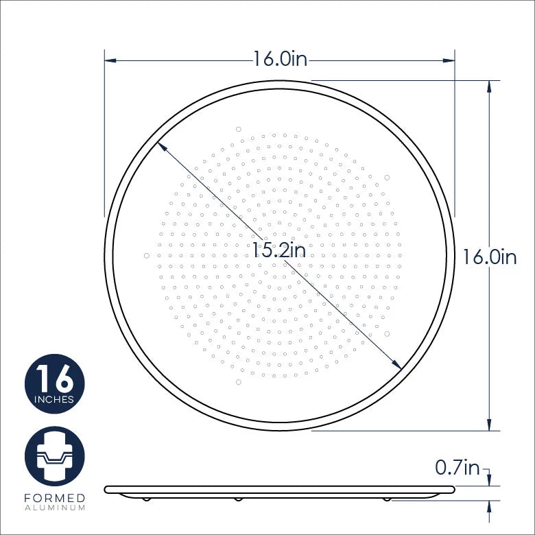 16" Aluminum Pizza Crisper Z3222