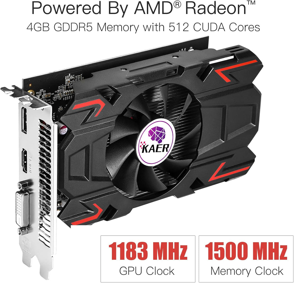 AMD Radeon RX 550 4GB GDDR5 128 Bit PCI Express 3.0 Graphics Card X64746
