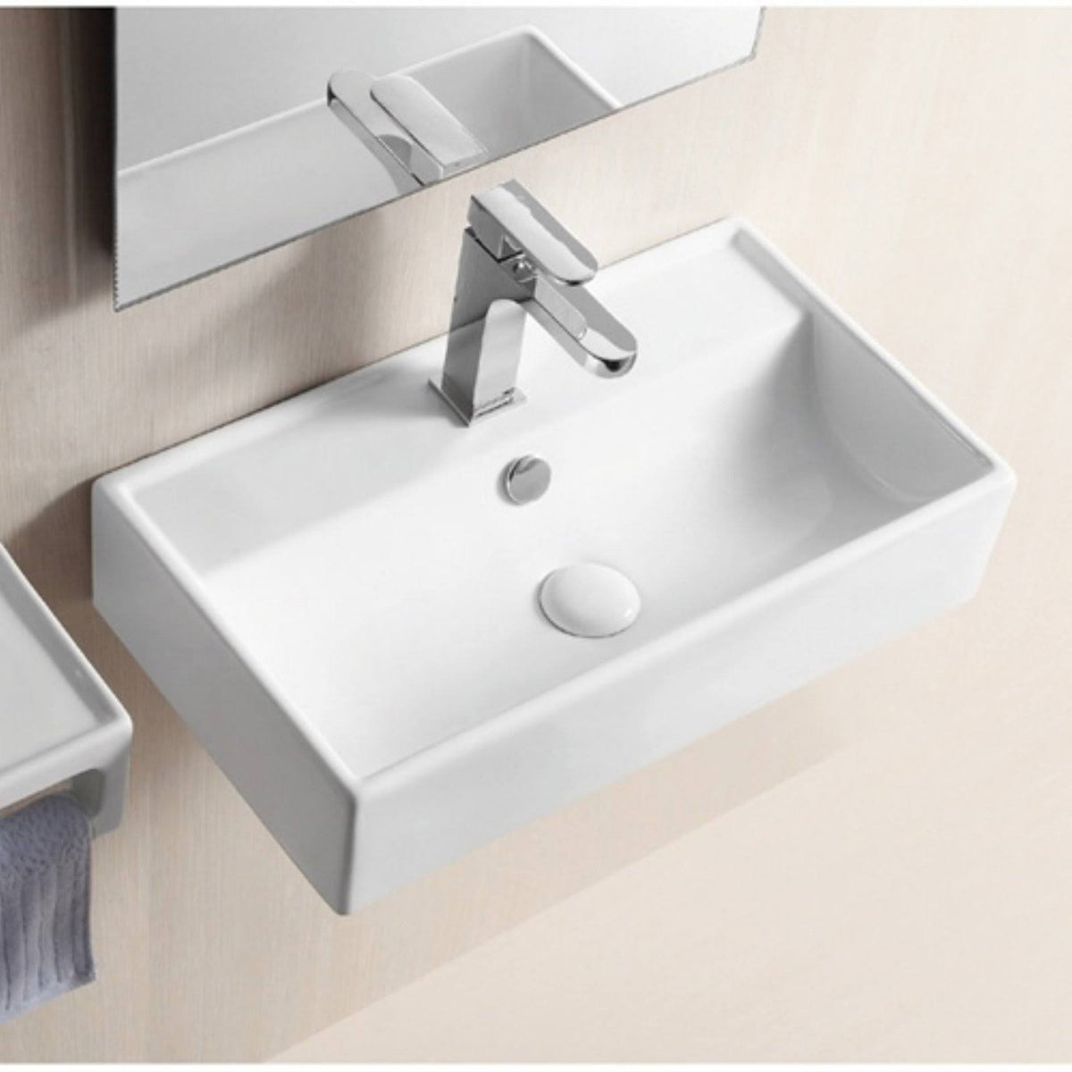 White Bathroom Sink H1184