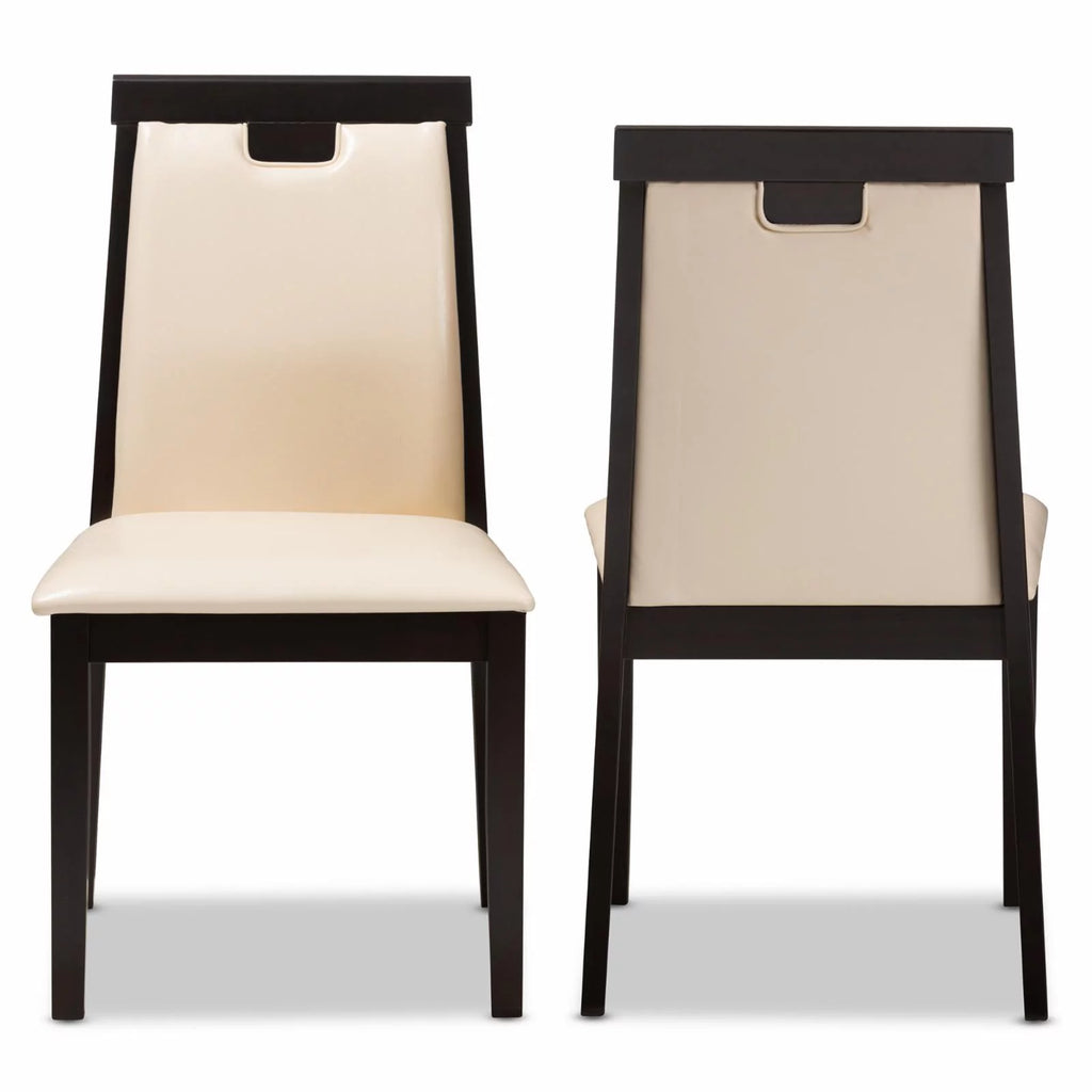 Faux Leather Dining Side Chair Set of 2 X760