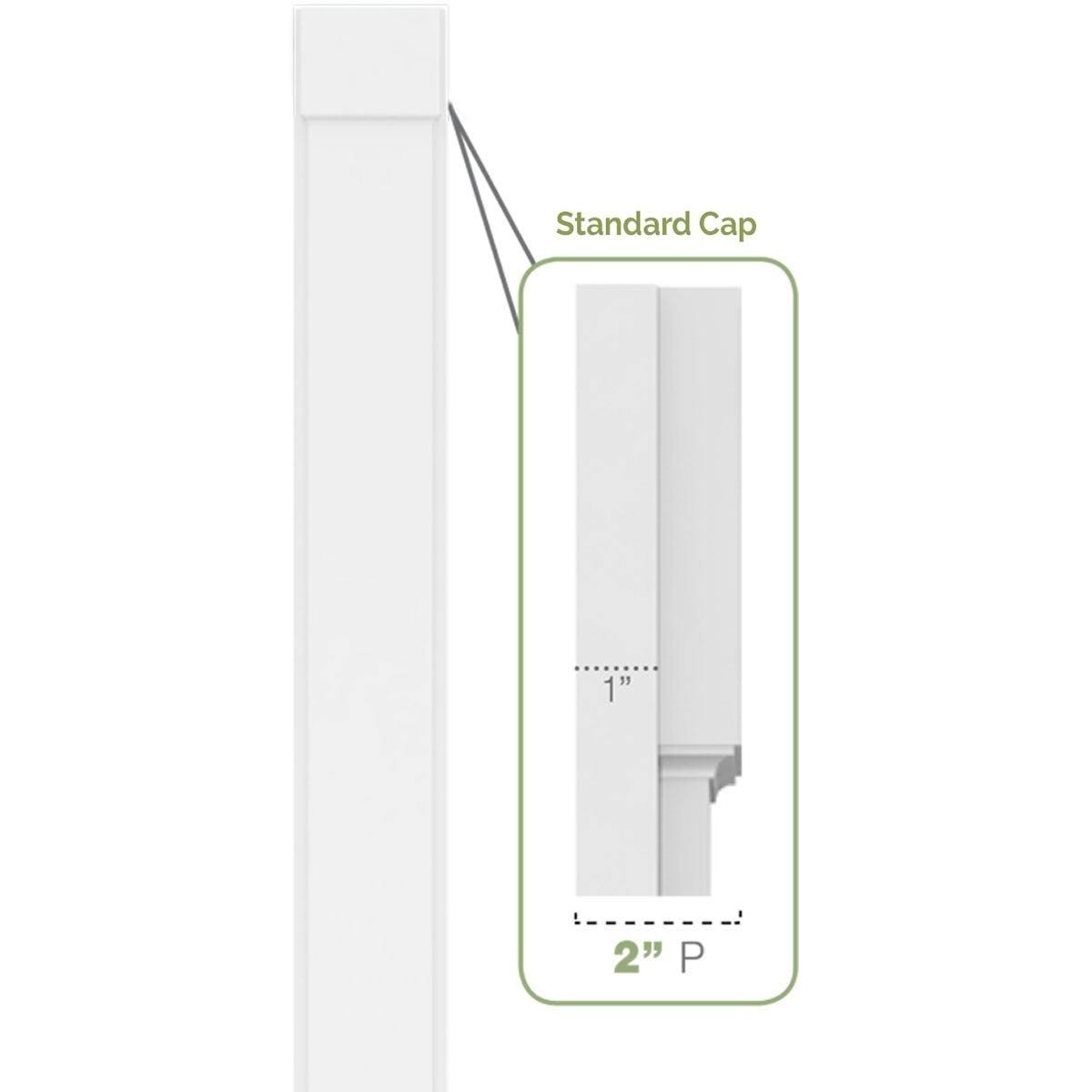 Two Equal Raised Panel PVC Pilaster with Standard Capital & Base (Pair) Y4951