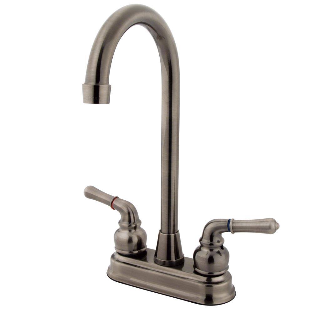 Chrome Polished Brass Two-Handle Centerset High-Arch Bar Faucet C371903