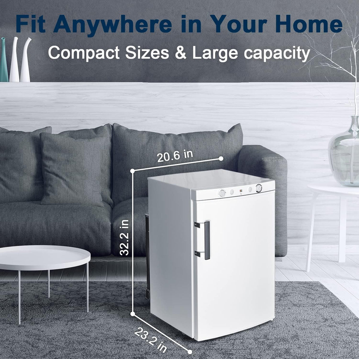 3 Way Propane Refrigerator with Freezer for RV Camper K723587