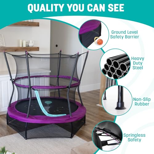 60" Mini Trampoline with Enclosure Net N193409