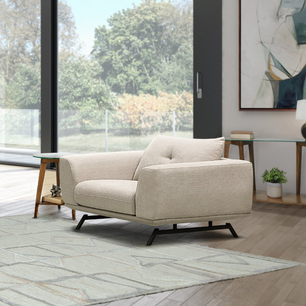 Cream 3-pc Fabric Sofa and 2 Chairs Set K894949