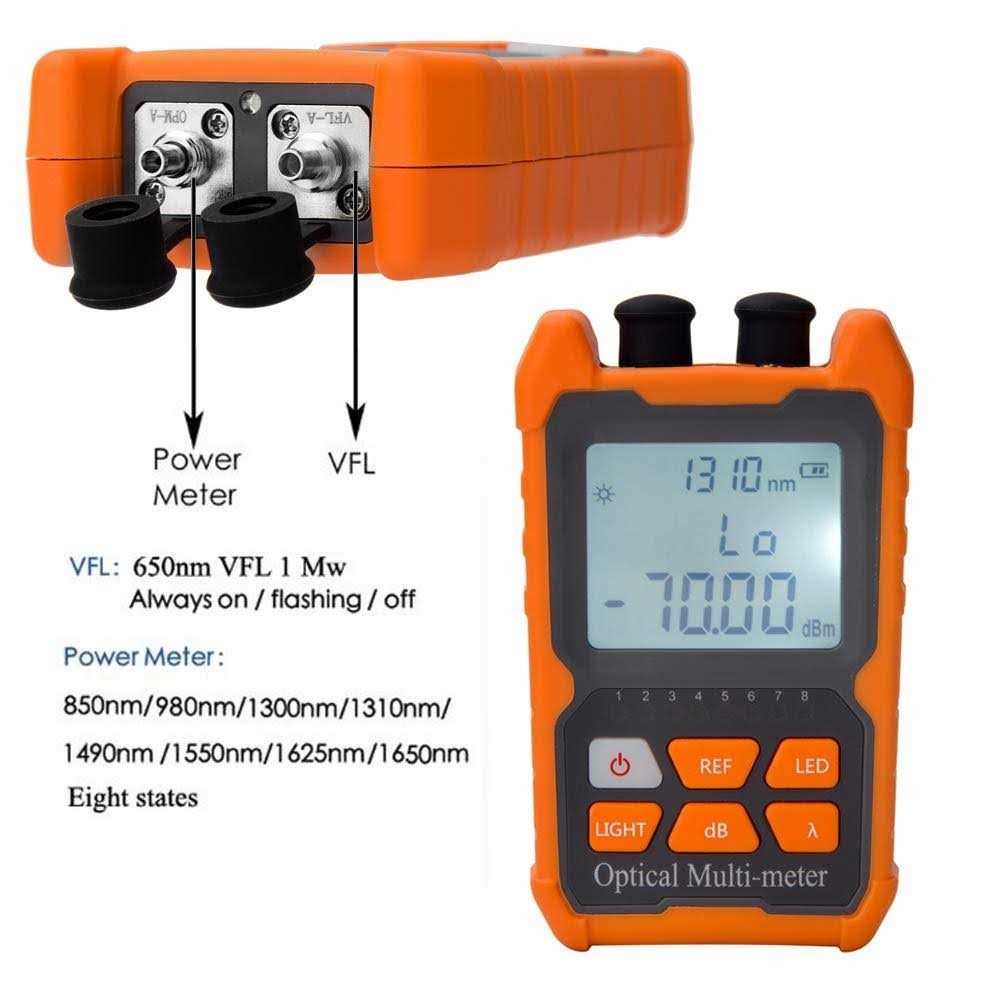 Fiber Optic Cable Tester Optical Fiber Power Meter with Visual Fault Locator I7096