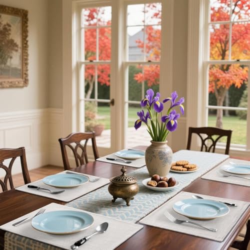 Cotton Linen Blend Placemats Set of 6 J397
