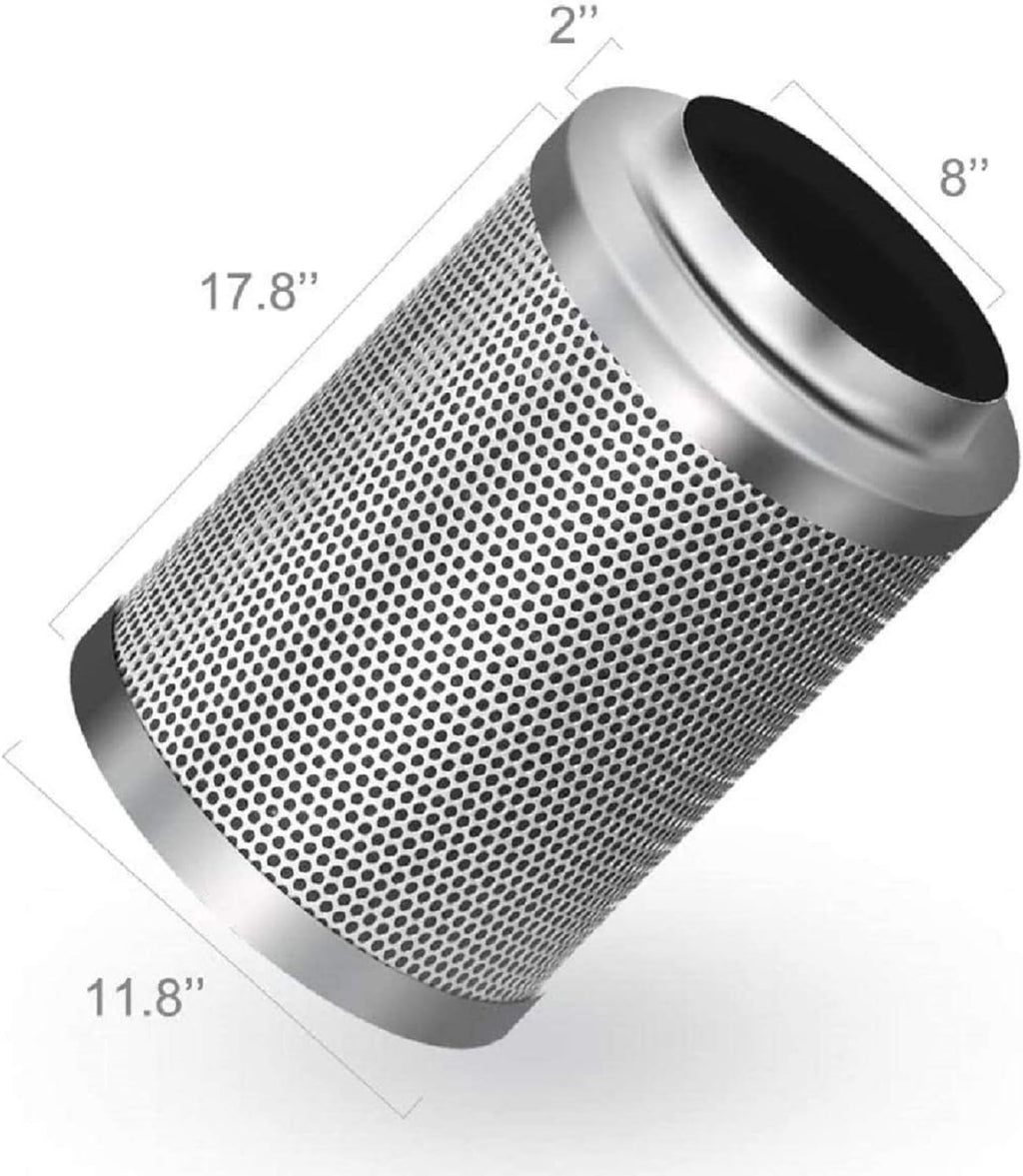 8 Inch 500 CFM Inline Fan Carbon Filter 25 Feet Ducting Combo M939