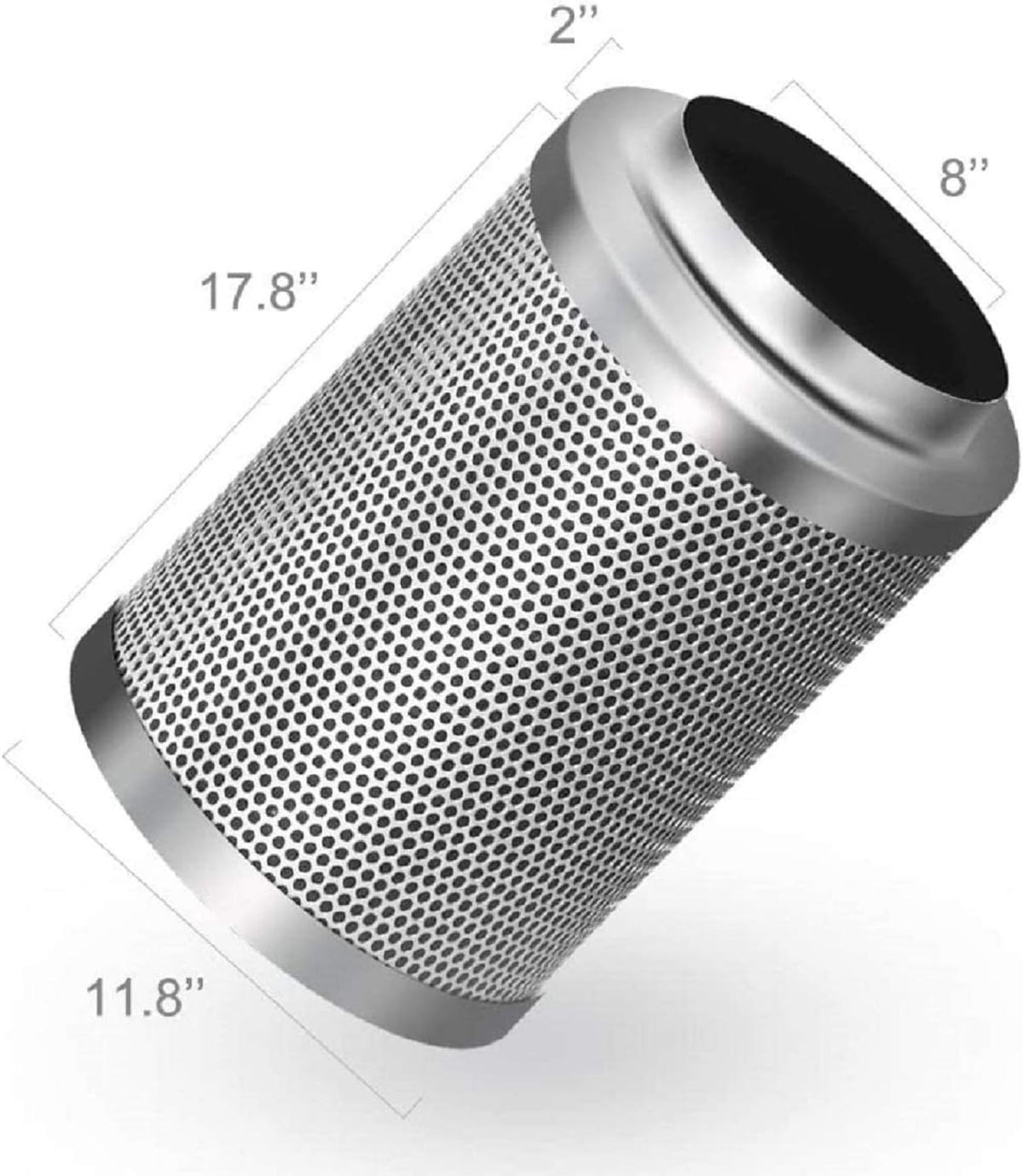 8 Inch 500 CFM Inline Fan Carbon Filter 25 Feet Ducting Combo M939