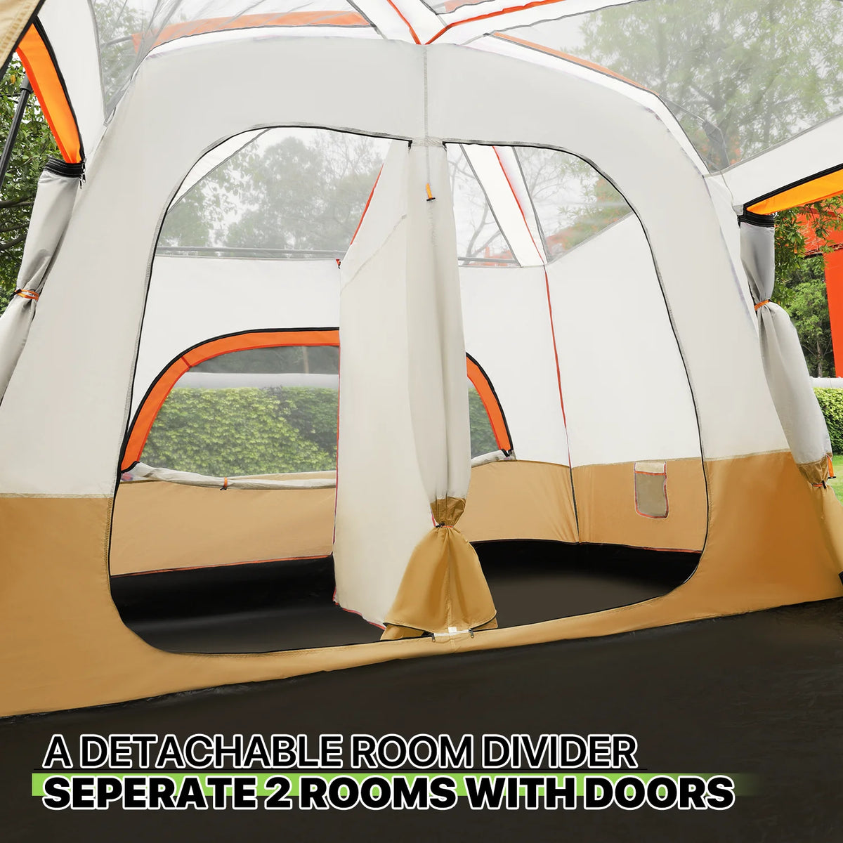 Extra Large 5-8 Person 2 Room 3 Door Waterproof Double Layer Tent R178