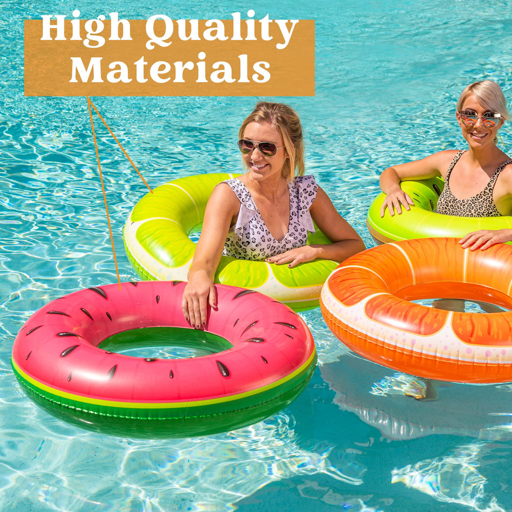 4 Pcs Inflatable Fruit Pool Floats M183529