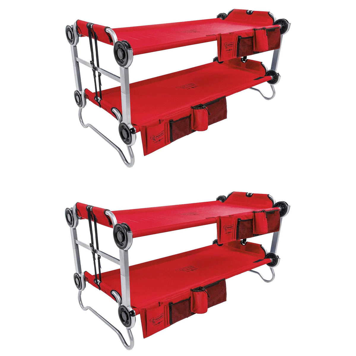 Red 2 Pack Camping Cot with Organizers K57927
