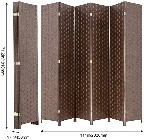 Black 4 Panel Room Divider 6FT Tall Wood Screen Z143